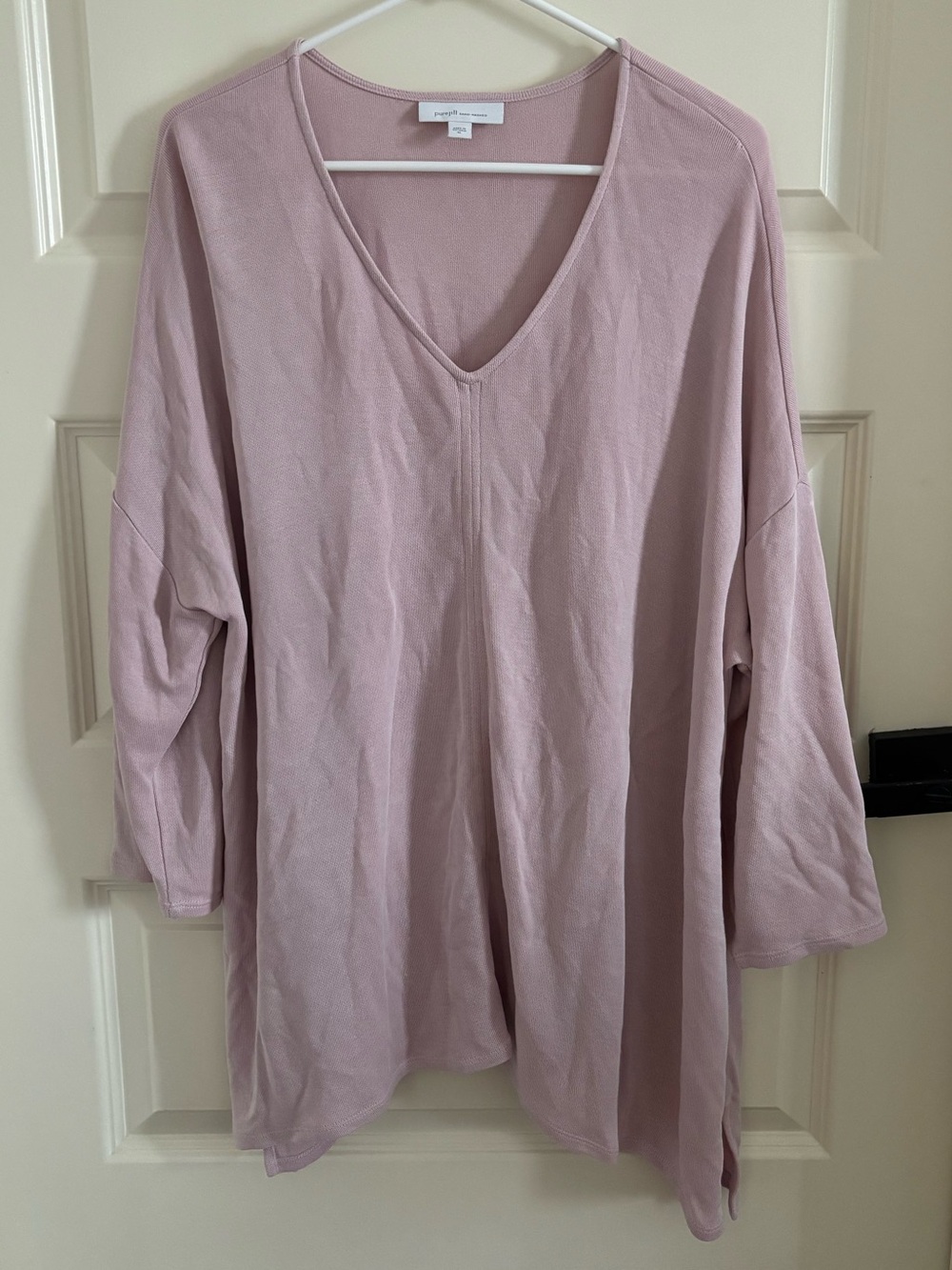 J. Jill Relaxed V-Neck Tunic in Light Mauve